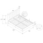 Brittany Upholstered Bed - Gray - Queen