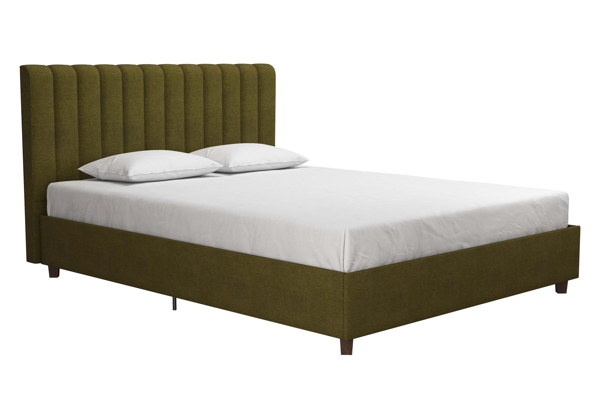 Brittany Upholstered Bed - Green - Queen