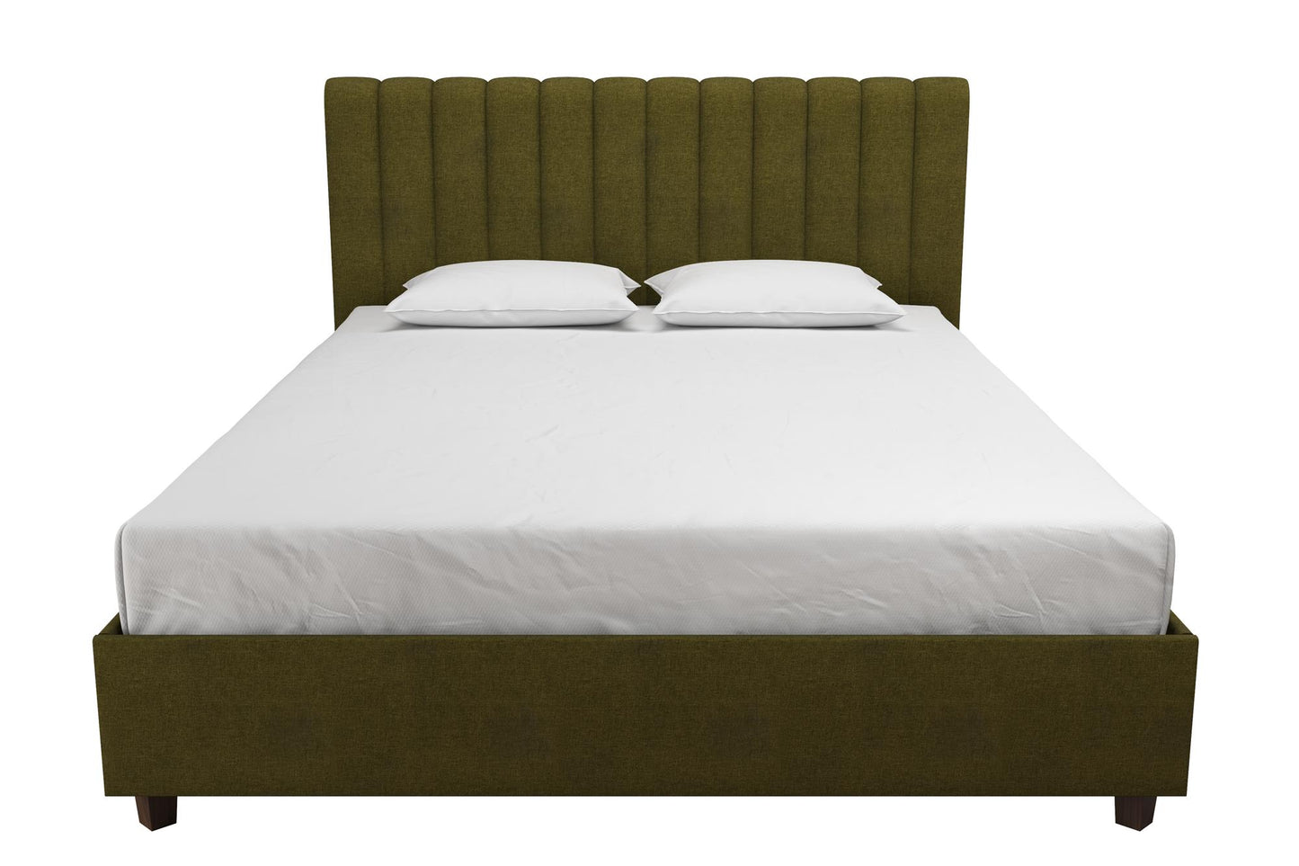 Brittany Upholstered Bed - Green - Queen