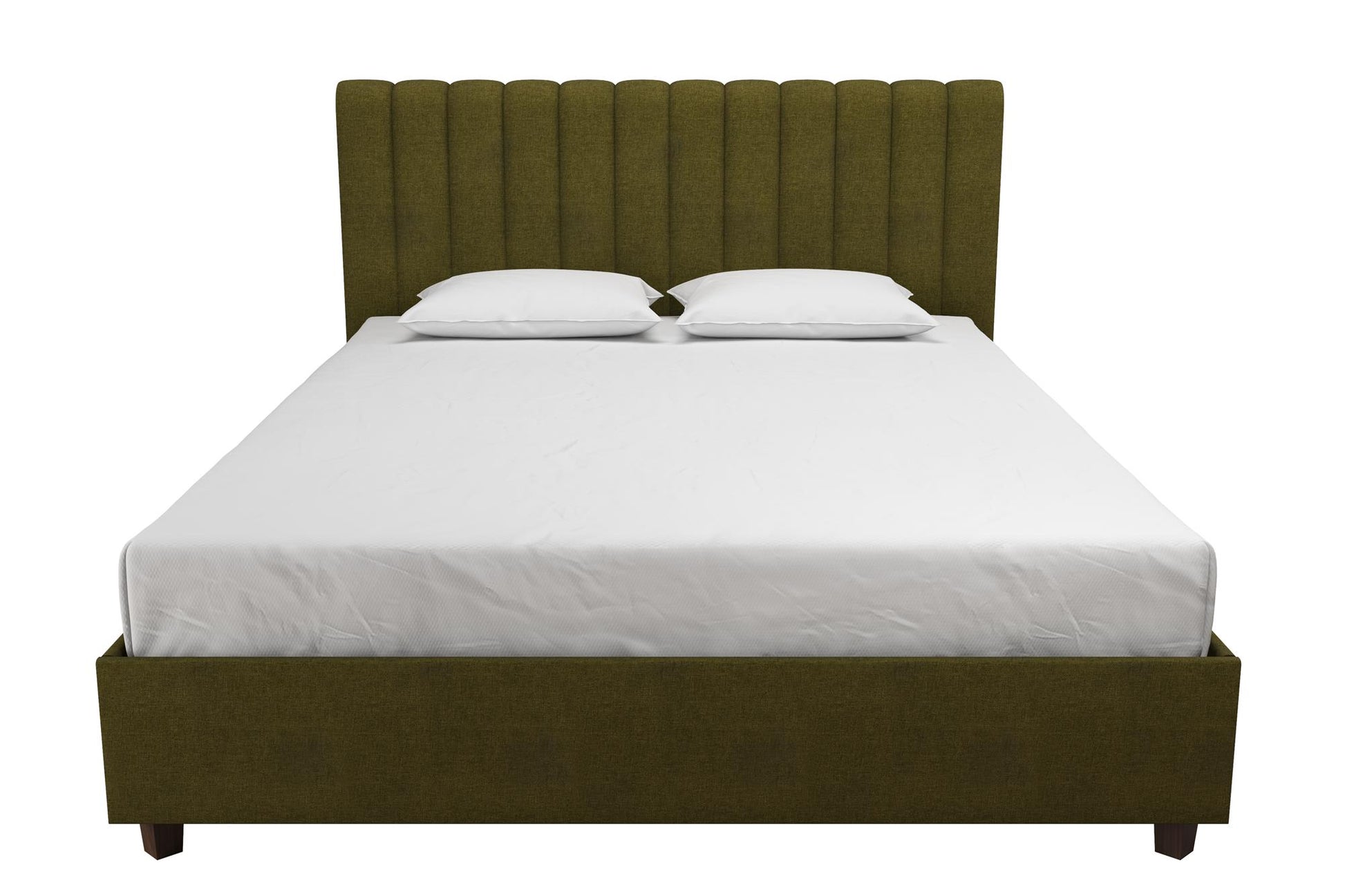 Brittany Upholstered Bed - Green - Queen