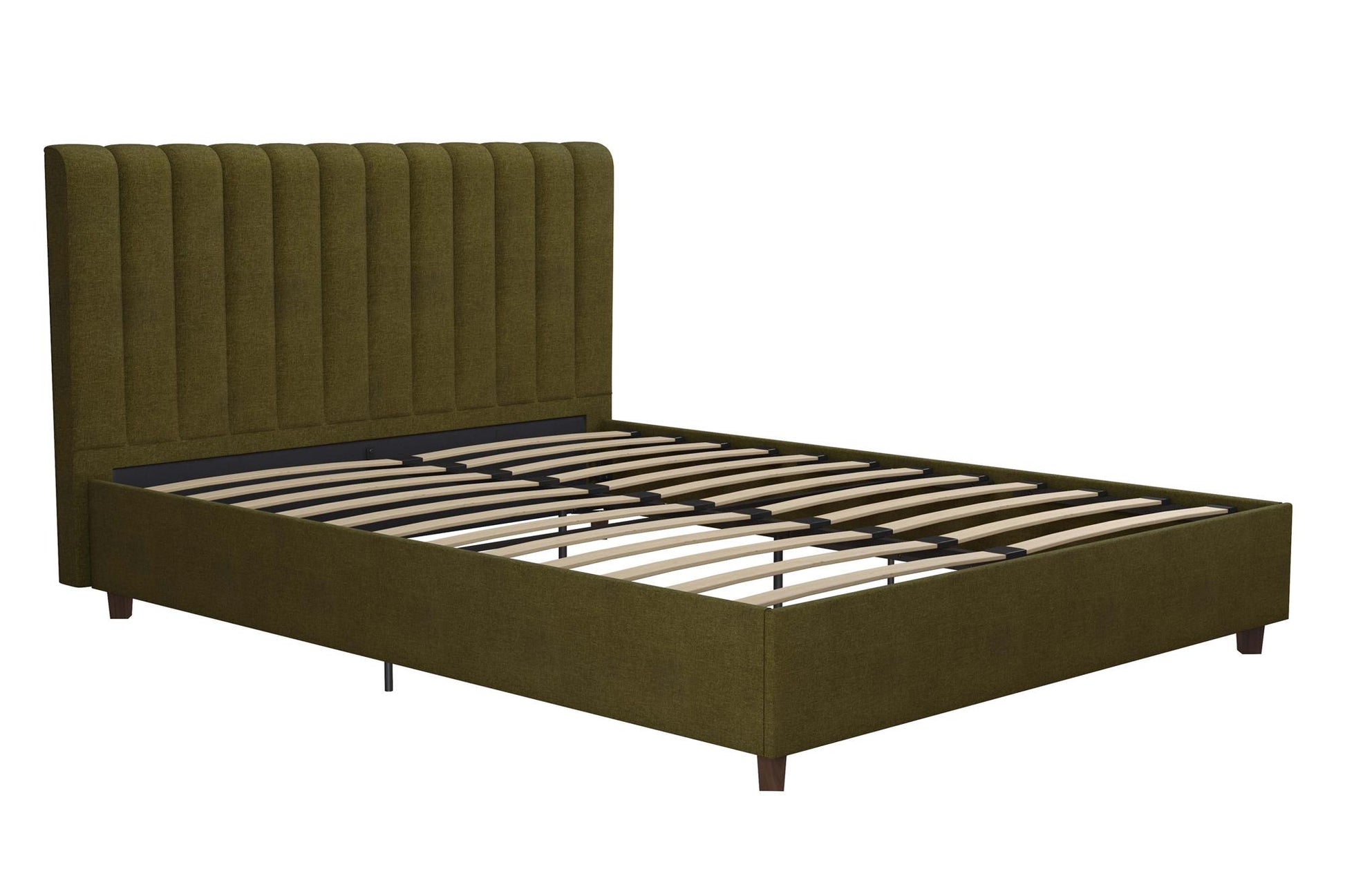 Brittany Upholstered Bed - Green - Queen