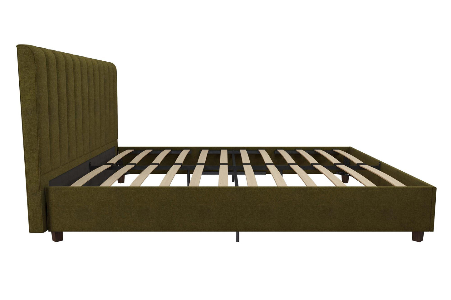 Brittany Upholstered Bed - Green - Queen