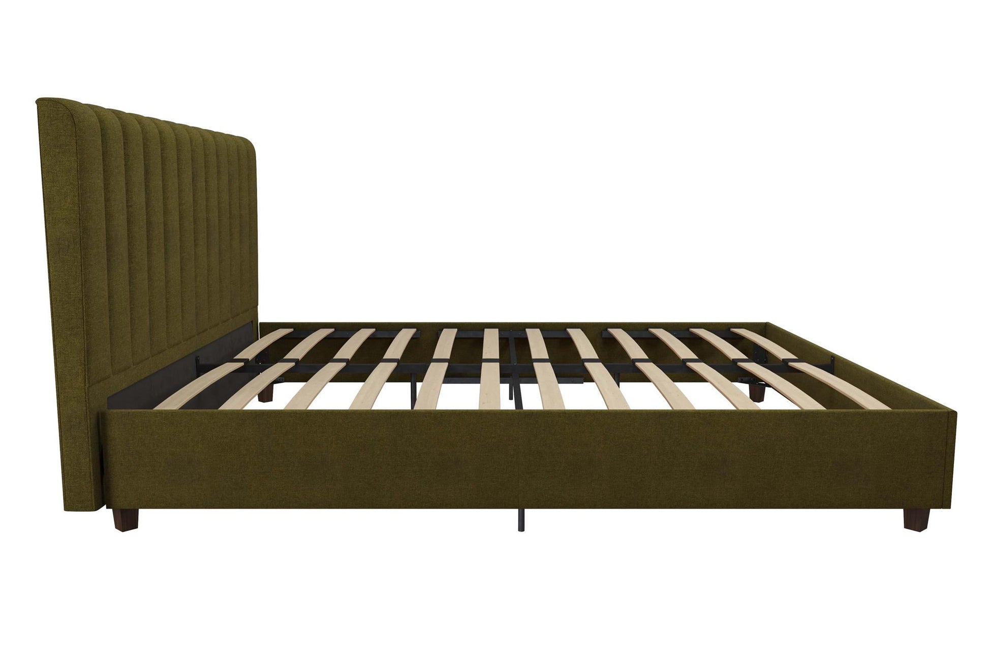 Brittany Upholstered Bed - Green - Queen
