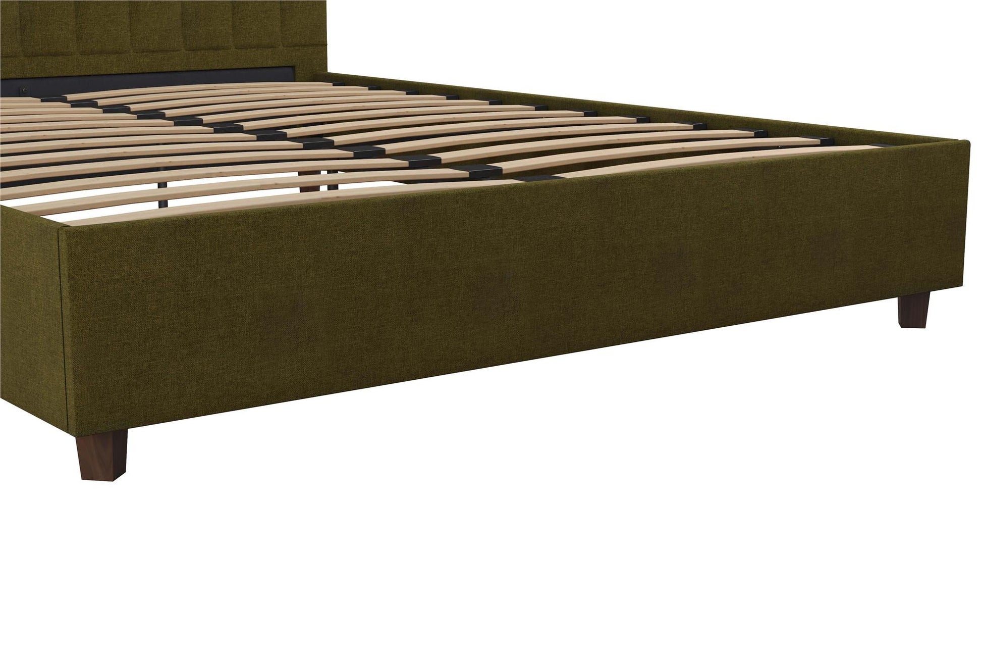 Brittany Upholstered Bed - Green - Queen