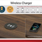 Olten Computer Desk with 2 Drawers and Wireless Charging Spot - Graphite Grey