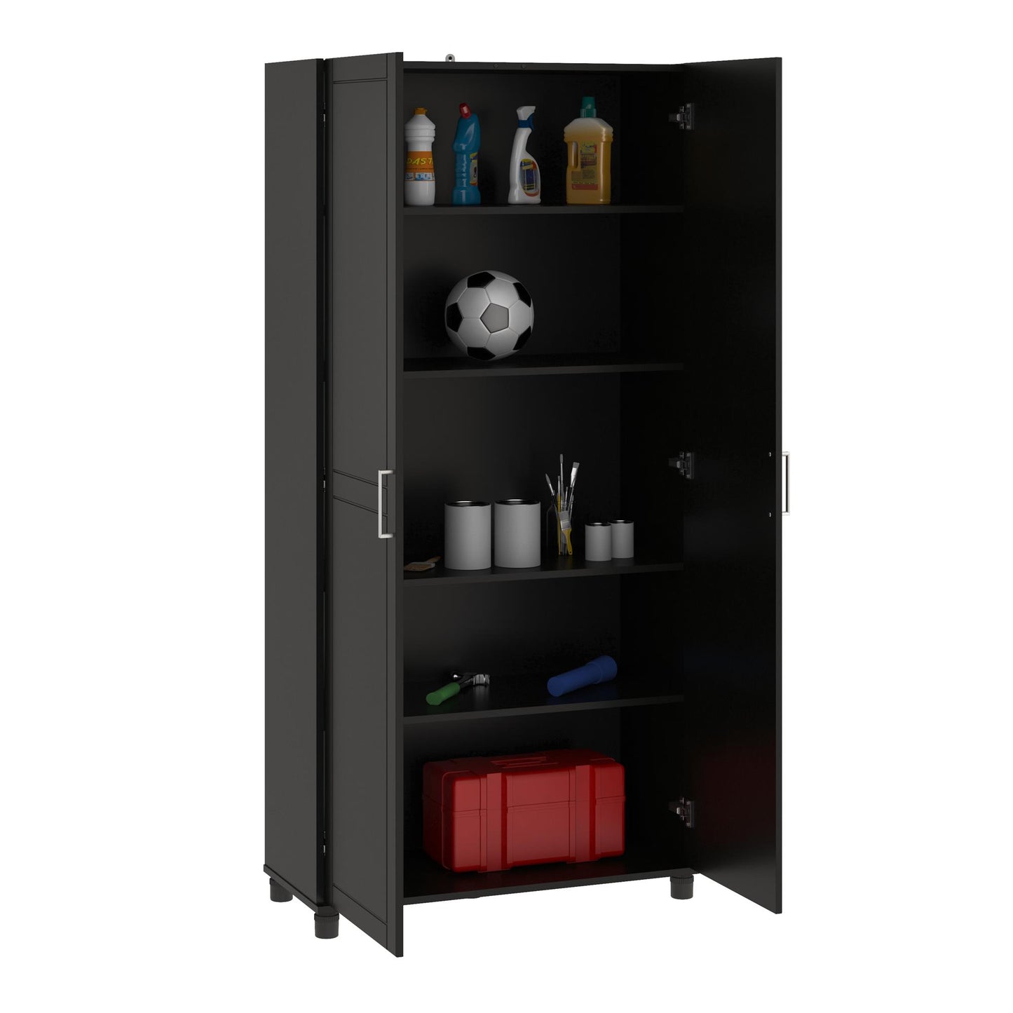 Callahan 36 Inch Multipurpose Utility Storage Cabinet - Black