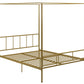 Marion Canopy Bed - Gold - Queen