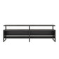 Whitby TV Stand for TVs up to 65" with Four Shelves - Black Oak