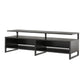 Whitby TV Stand for TVs up to 65" with Four Shelves - Black Oak