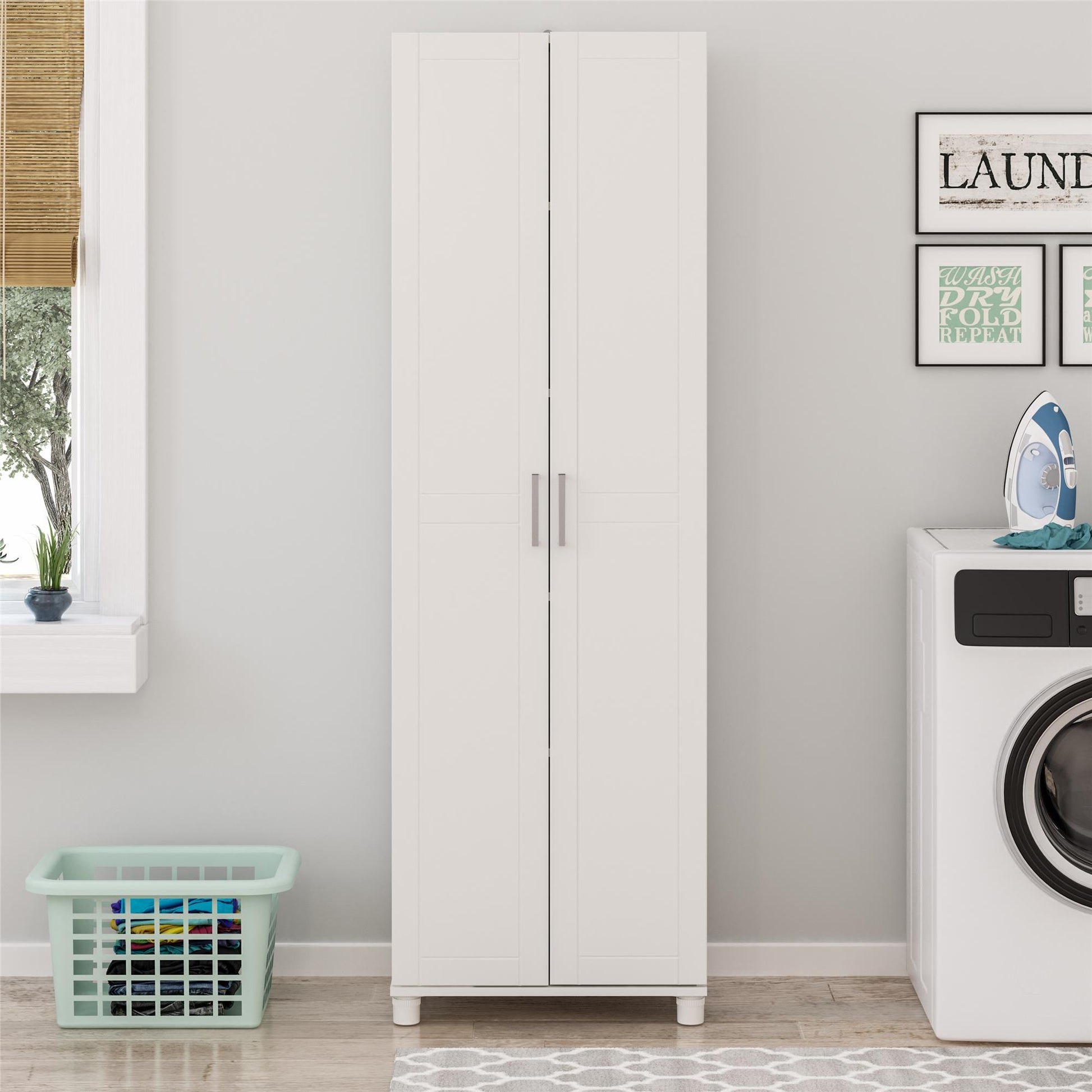 Callahan 24 Inch Multipurpose Utility Storage Cabinet  - White