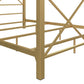 Rosedale Metal Four-Poster Canopy Bed with Crisscross Headboard and Footboard - Gold - Full