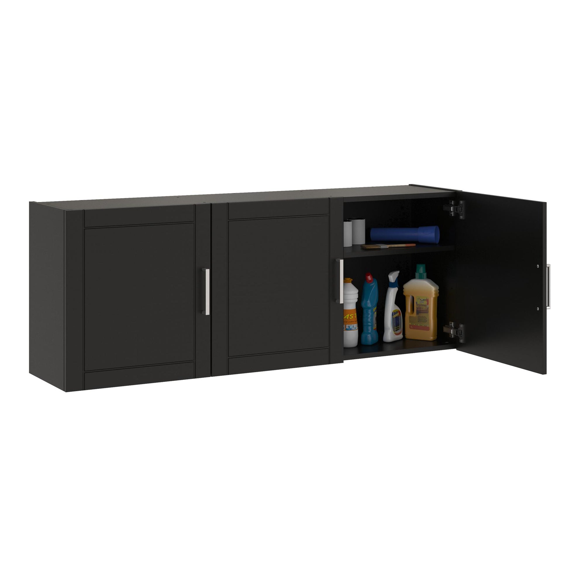 Callahan 54 Inch Multipurpose Utility Wall Cabinet  - Black