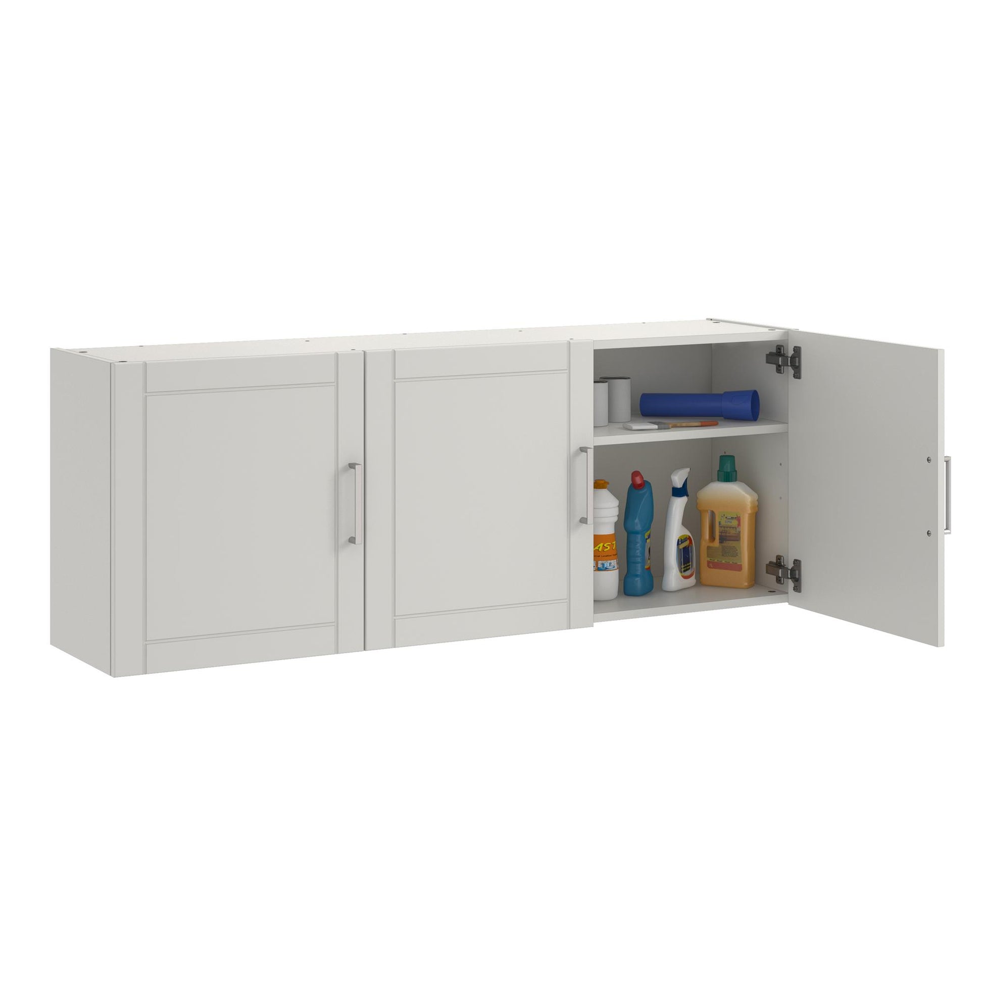 Callahan 54 Inch Multipurpose Utility Wall Cabinet  - White