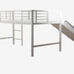 Laurie Junior Loft Bed with Metal Frame and Built-In Slide - White - Twin