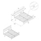 Wallace Spindle Metal Bed with Elegant Curves and Slats - Black - King