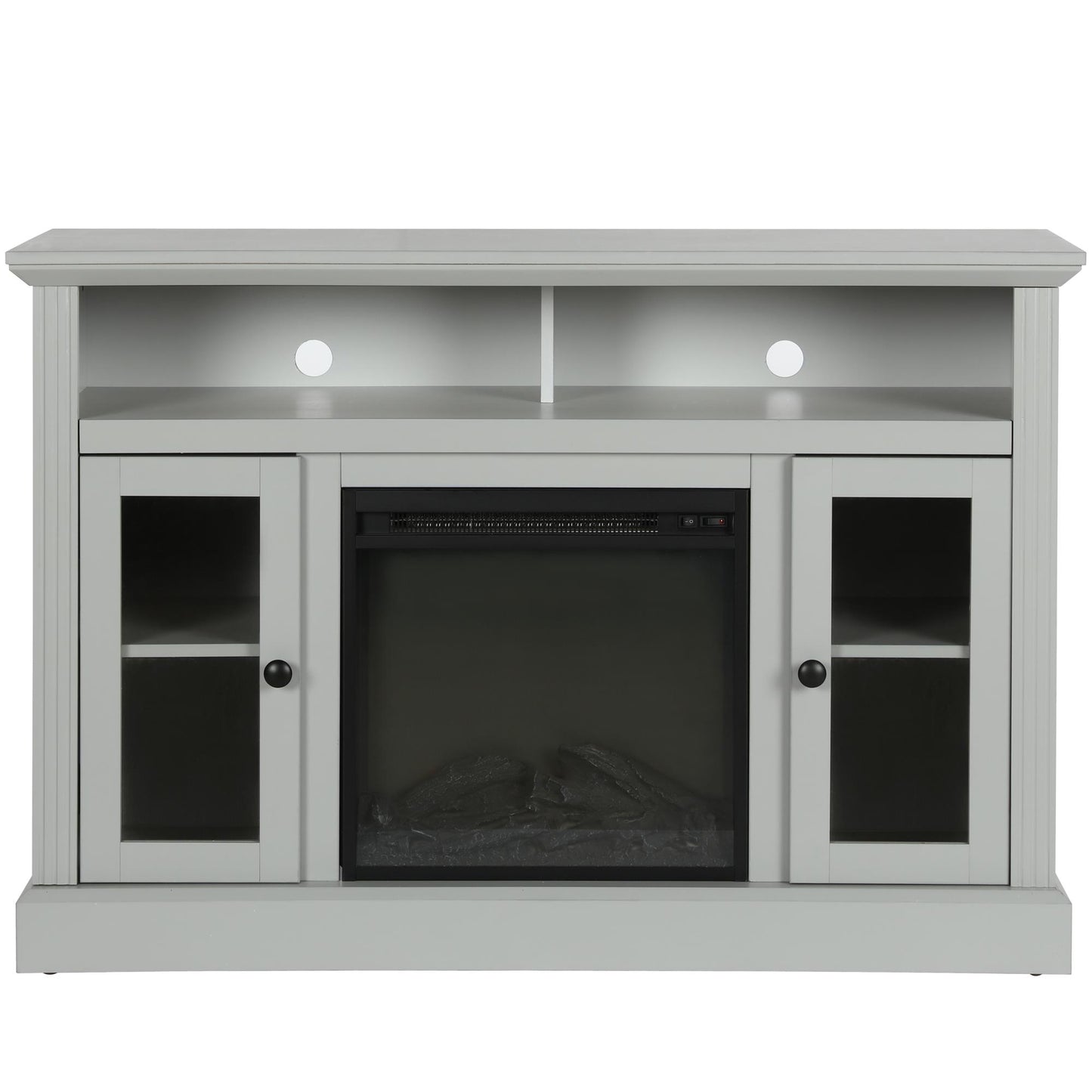 Chicago Electric Fireplace TV Console for TVs up to 50 Inch - Dove Gray