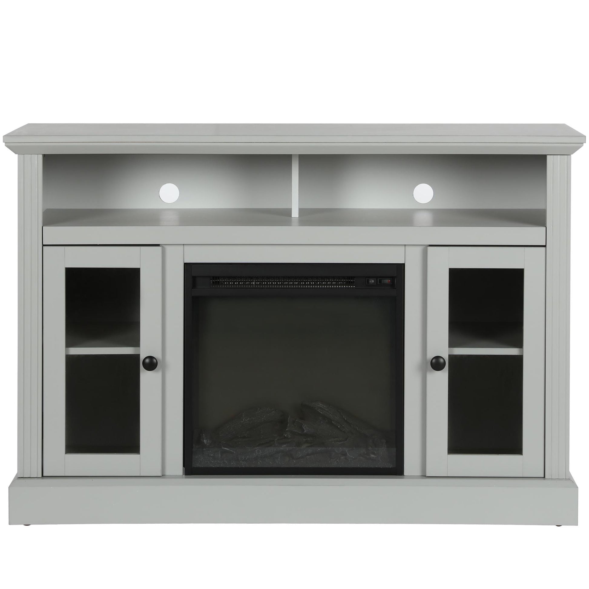 Chicago Electric Fireplace TV Console for TVs up to 50 Inch - Dove Gray