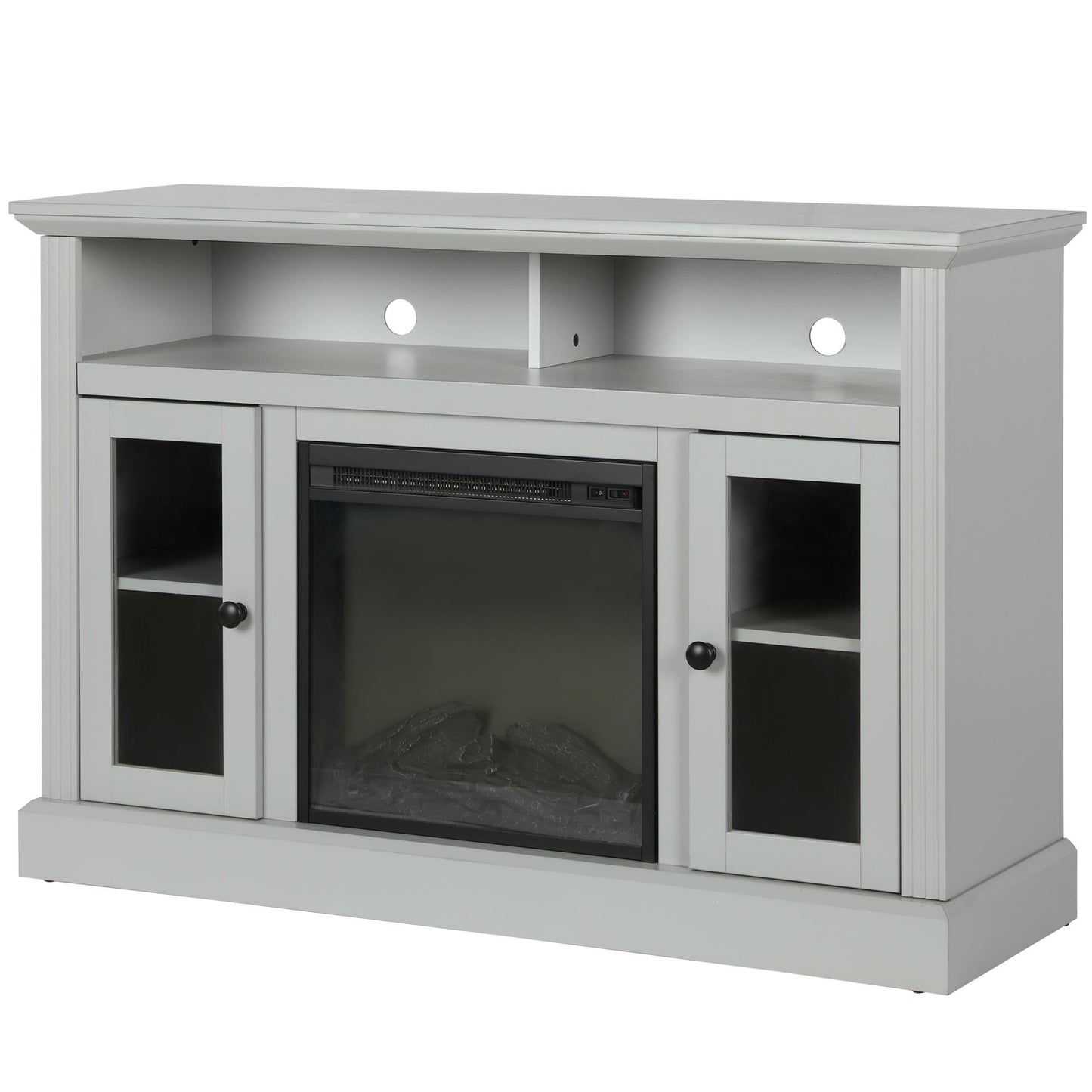 Chicago Electric Fireplace TV Console for TVs up to 50 Inch - Dove Gray