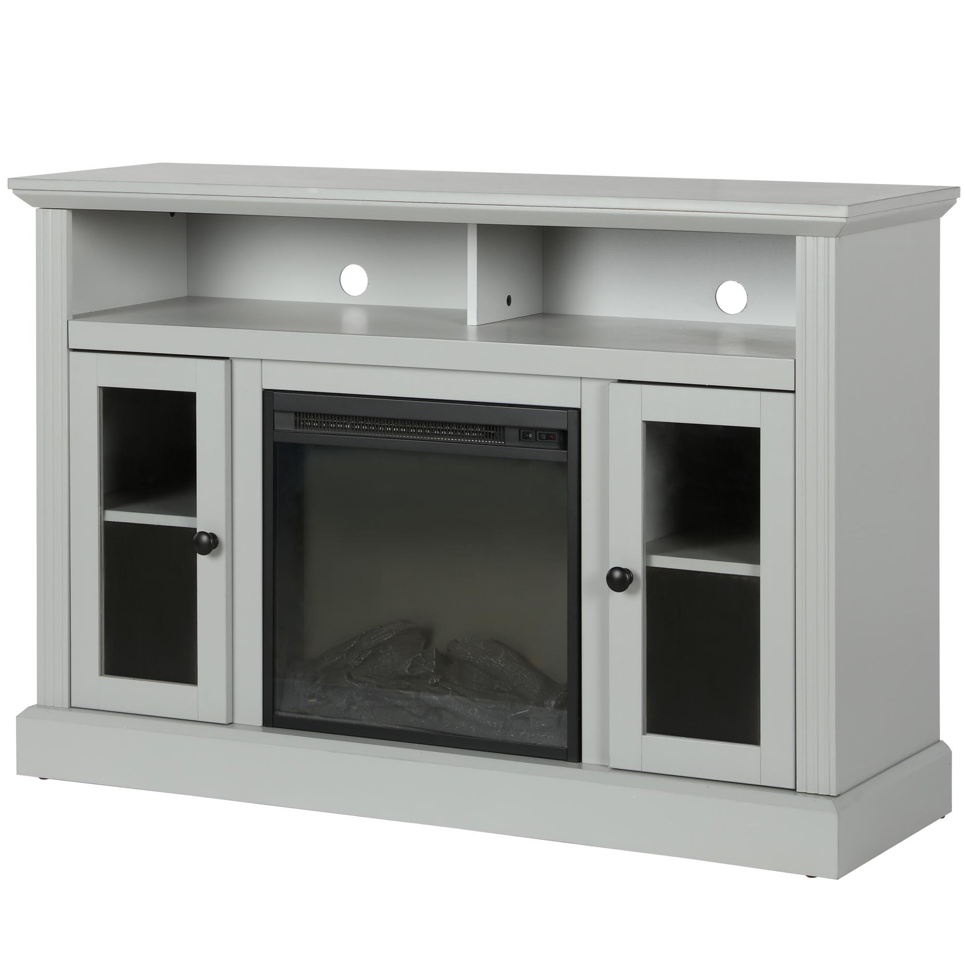 Chicago Electric Fireplace TV Console for TVs up to 50 Inch - Dove Gray