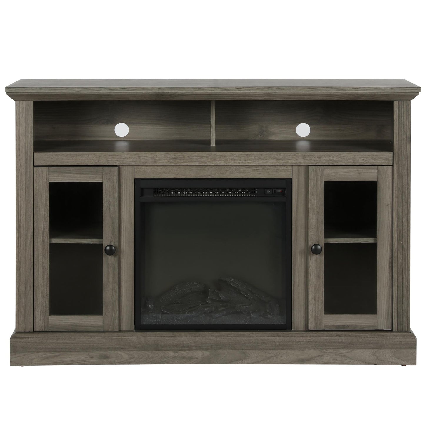 Chicago Electric Fireplace TV Console for TVs up to 50 Inch - Medium Brown