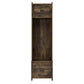 Farmington Rustic Farmhouse Entryway Hall Tree with Storage Bench - Rustic