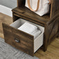 Farmington Rustic Farmhouse Entryway Hall Tree with Storage Bench - Rustic