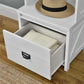 Farmington Rustic Farmhouse Entryway Hall Tree with Storage Bench - Ivory Pine