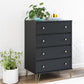 Owen 4 Drawer Dresser, Black - Black