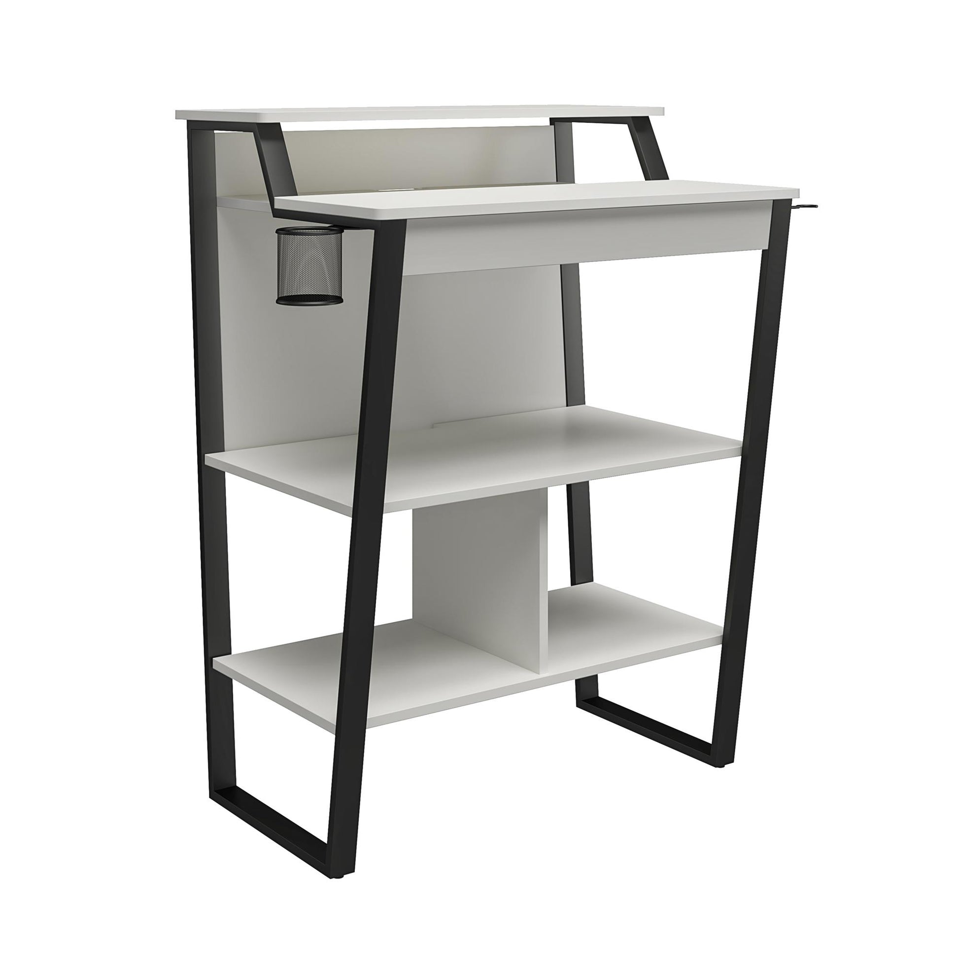 Genesis Standing Gaming Desk Arcade Stand - White