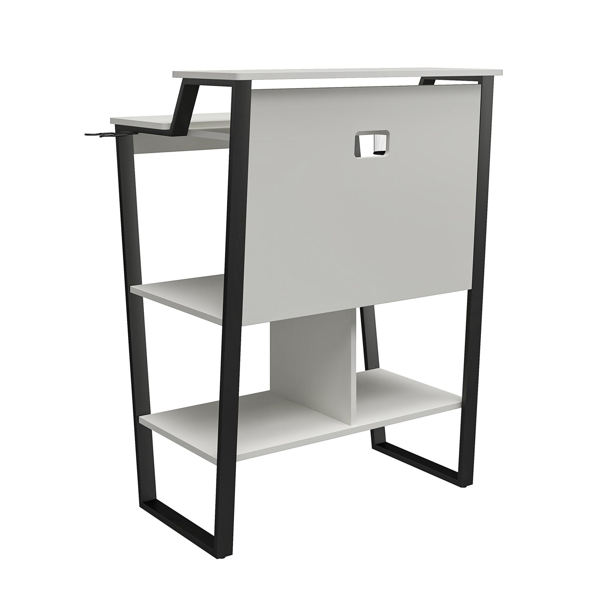 Genesis Standing Gaming Desk Arcade Stand - White