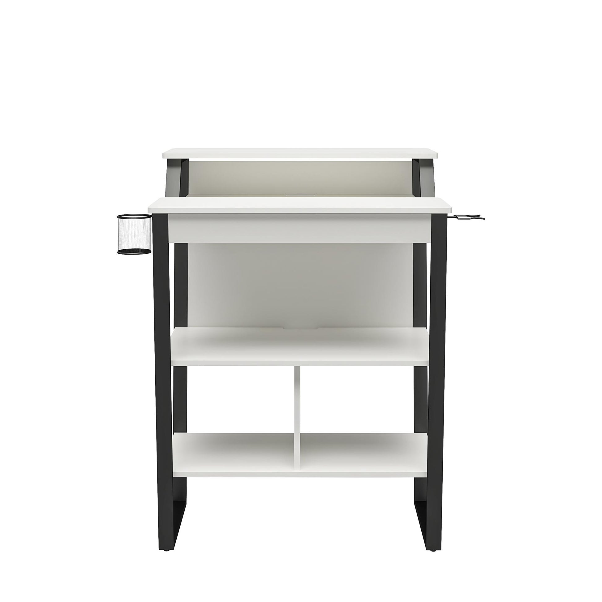 Genesis Standing Gaming Desk Arcade Stand - White