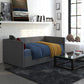 Daybed with Storage - Grey Linen - Twin