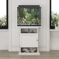 10/20 Gallon Aquarium Stand with Open and Concealed Storage - Ivory Oak