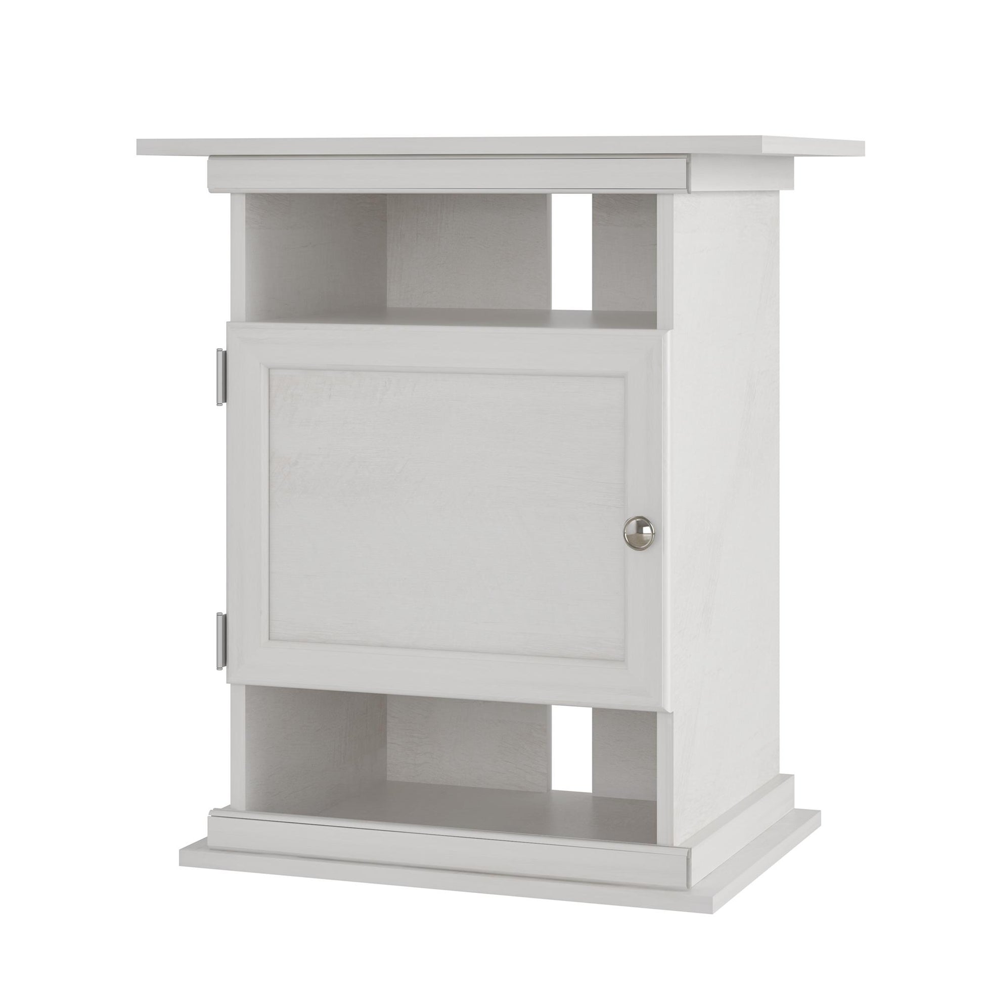 10/20 Gallon Aquarium Stand with Open and Concealed Storage - Ivory Oak