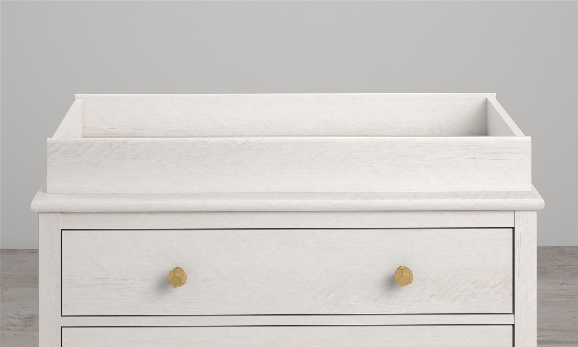 Poppy Changing Table Topper for Nursery Dresser - Ivory Oak