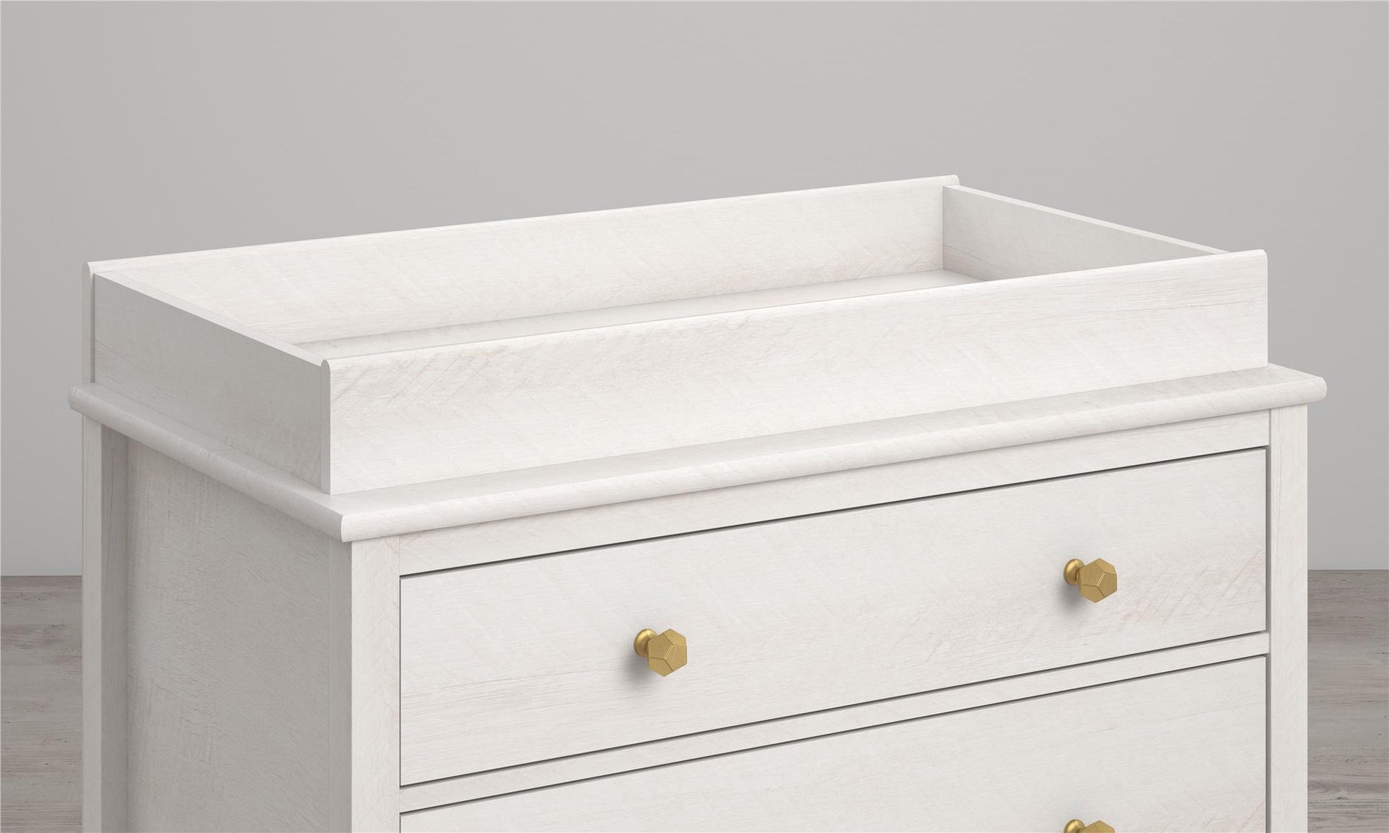 Poppy Changing Table Topper for Nursery Dresser - Ivory Oak
