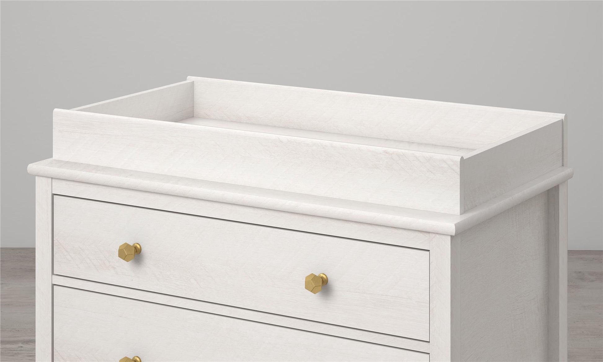 Poppy Changing Table Topper for Nursery Dresser - Ivory Oak