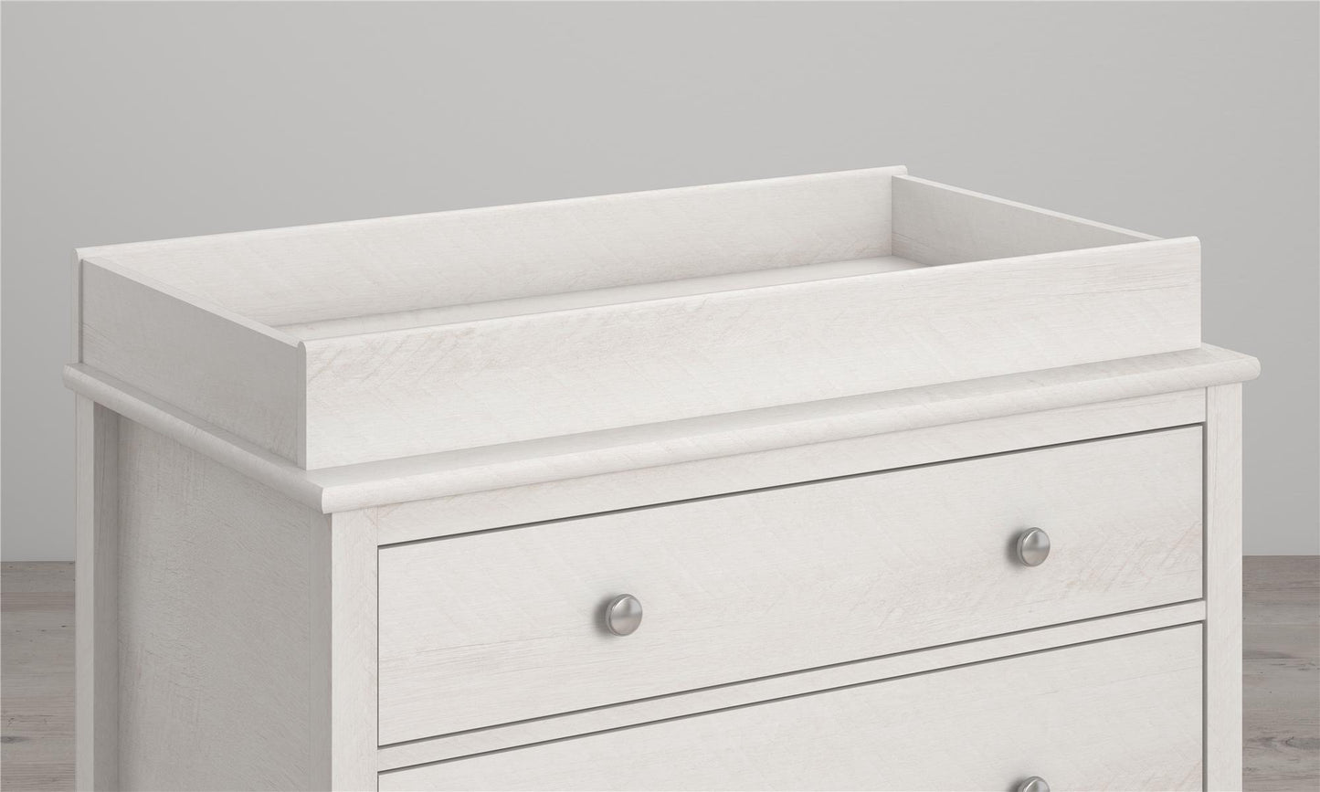 Poppy Changing Table Topper for Nursery Dresser - Ivory Oak