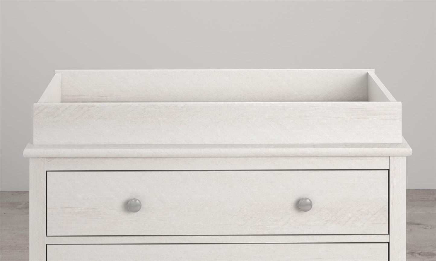 Poppy Changing Table Topper for Nursery Dresser - Ivory Oak