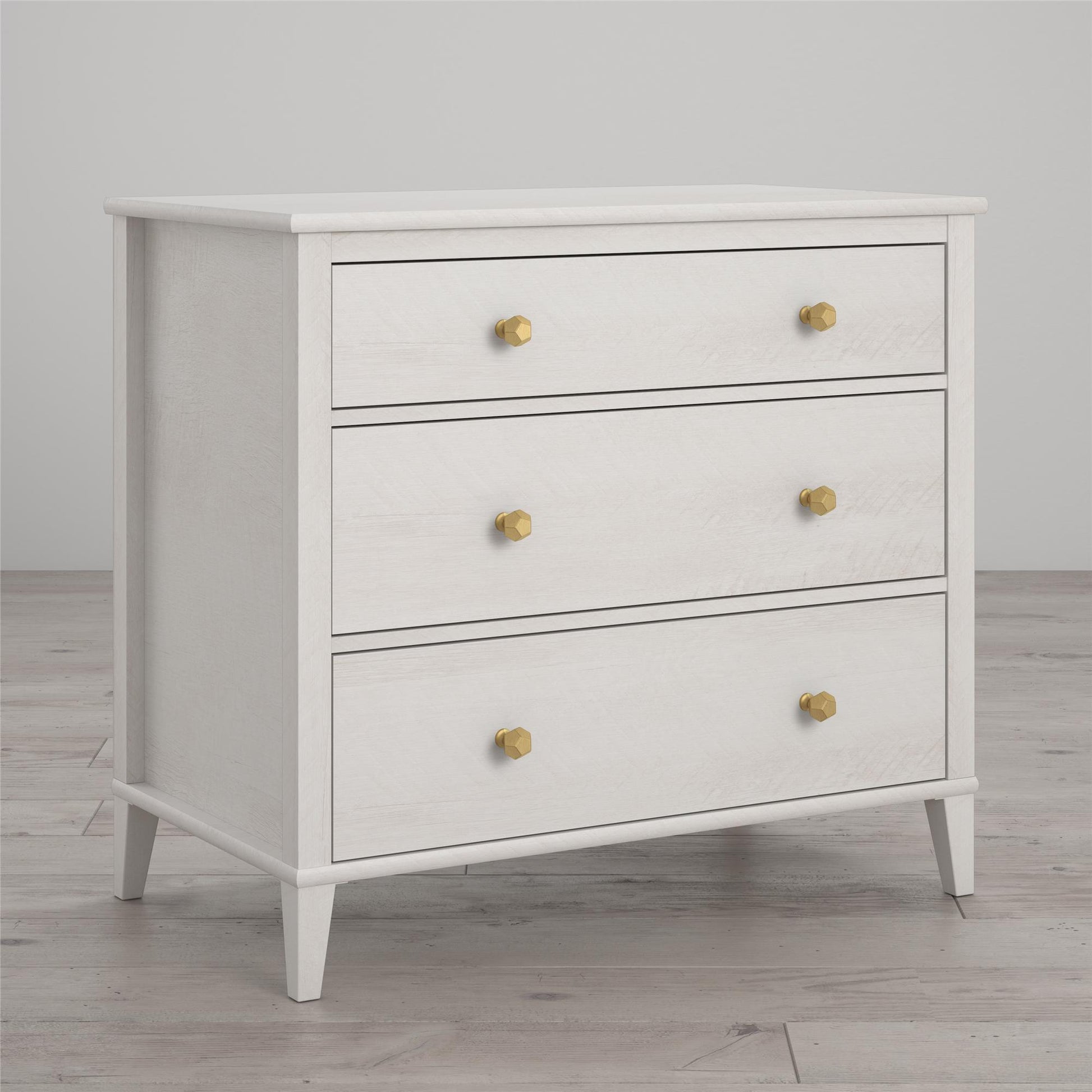 Monarch Hill Poppy 3 Drawer Dresser with 2 Sets of Knobs - Gray