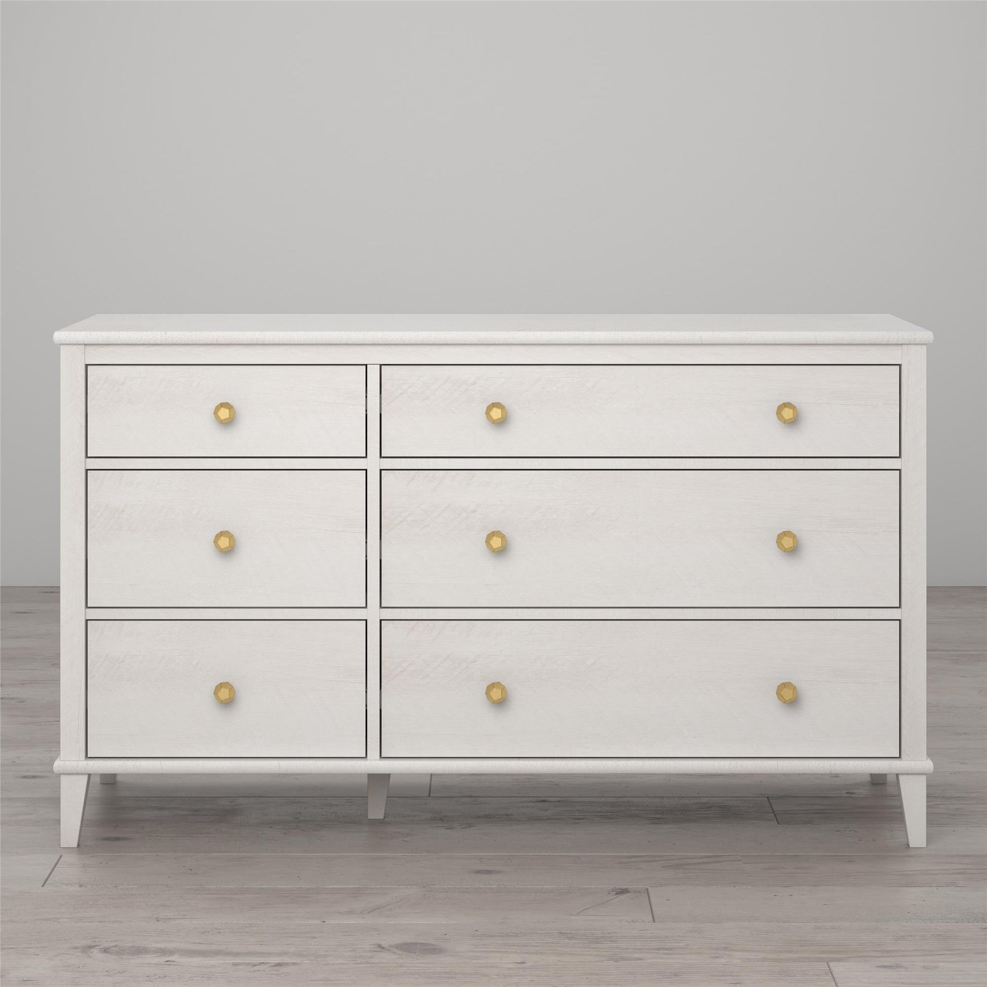 Monarch Hill Poppy 6 Drawer Dresser with 2 Sets of Knobs - Ivory Oak