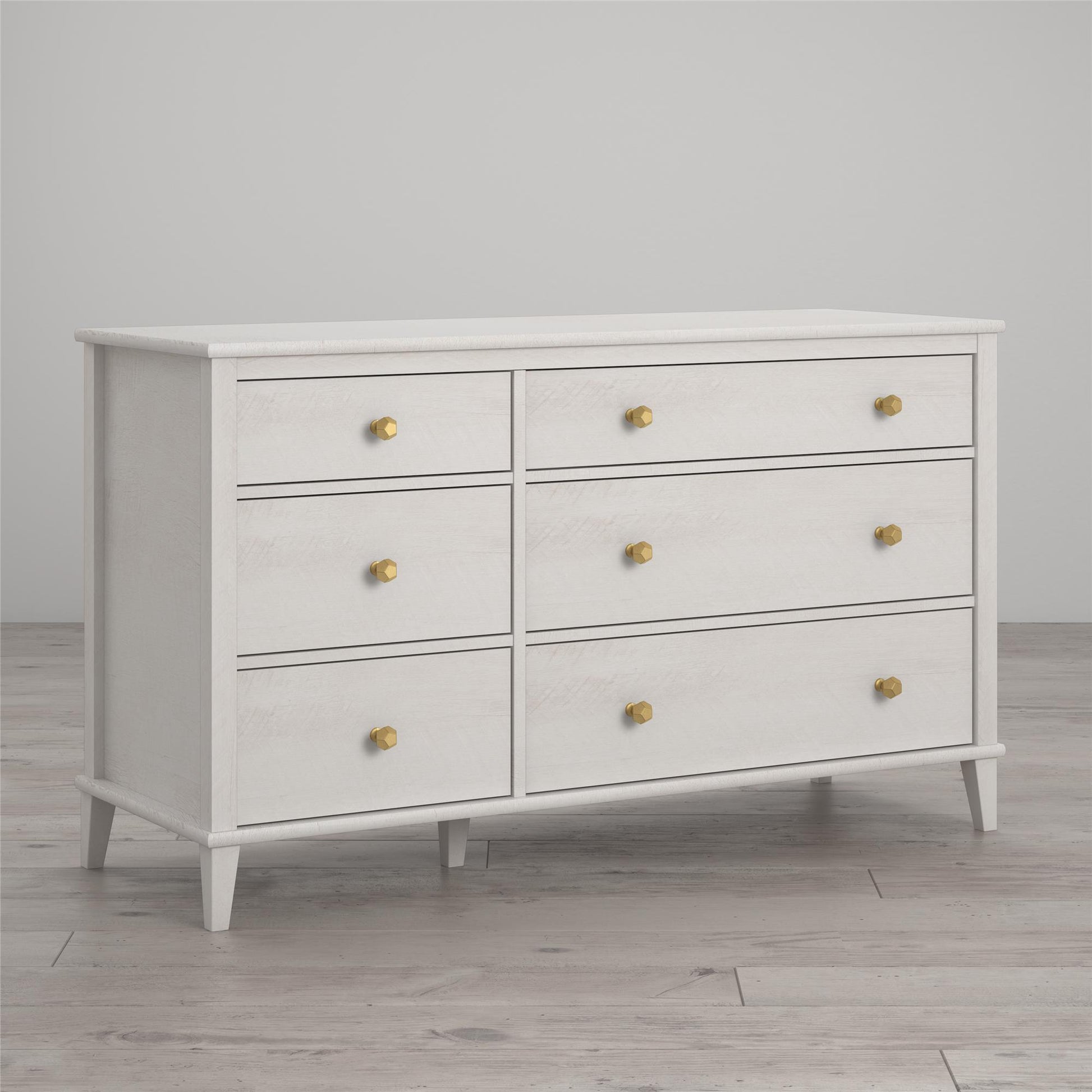Monarch Hill Poppy 6 Drawer Dresser with 2 Sets of Knobs - Ivory Oak