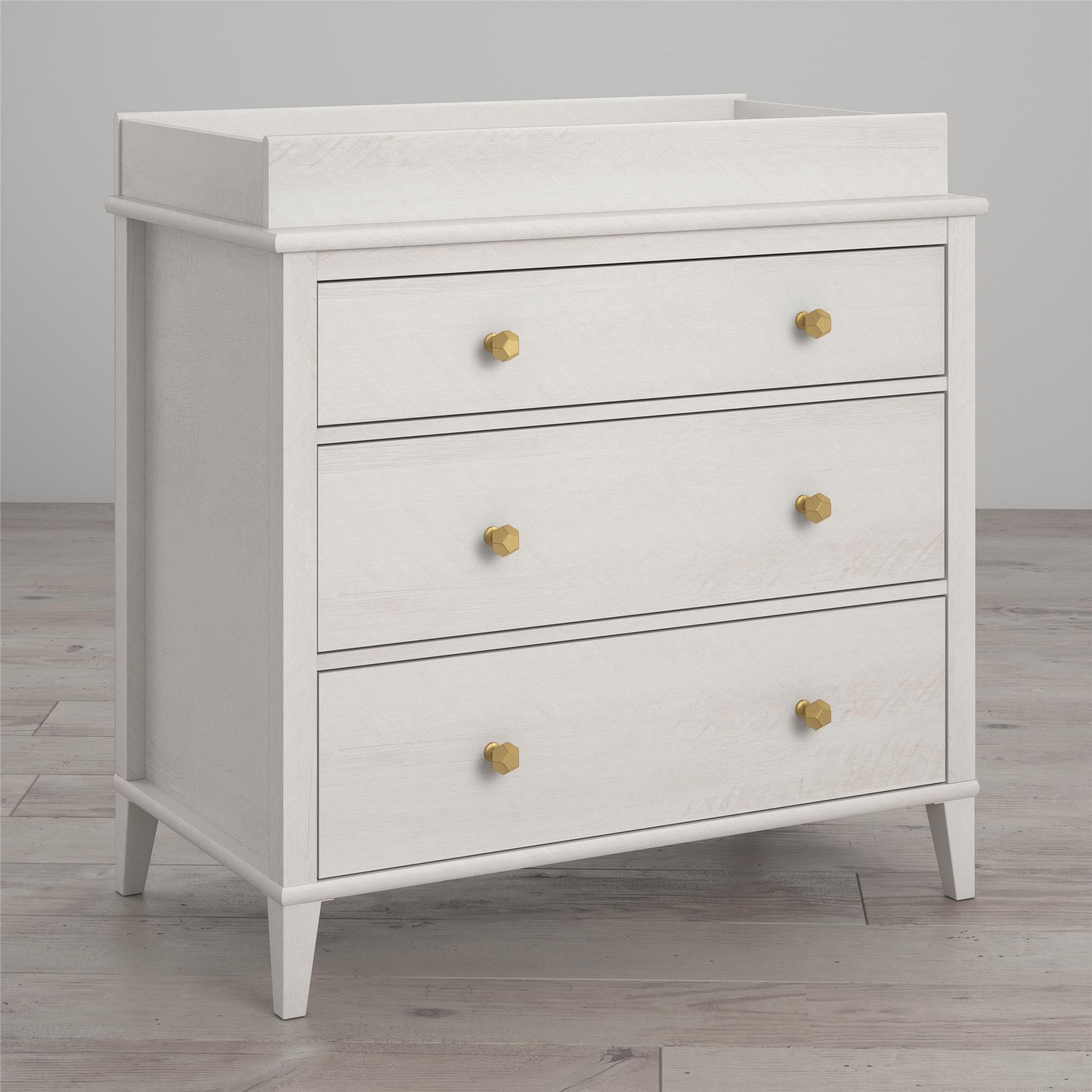 Monarch Hill Poppy 3 Drawer Changing Table with 2 Sets of Knobs - Ivory Oak