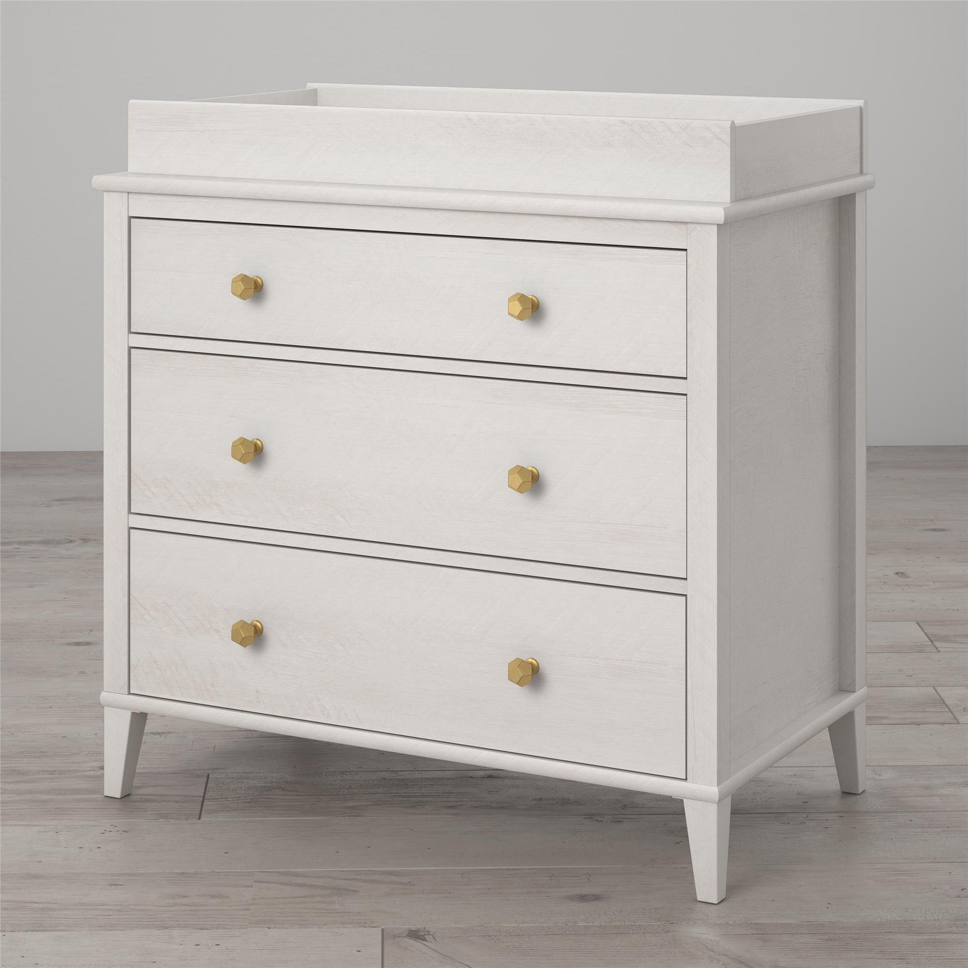 Monarch Hill Poppy 3 Drawer Changing Table with 2 Sets of Knobs - Ivory Oak