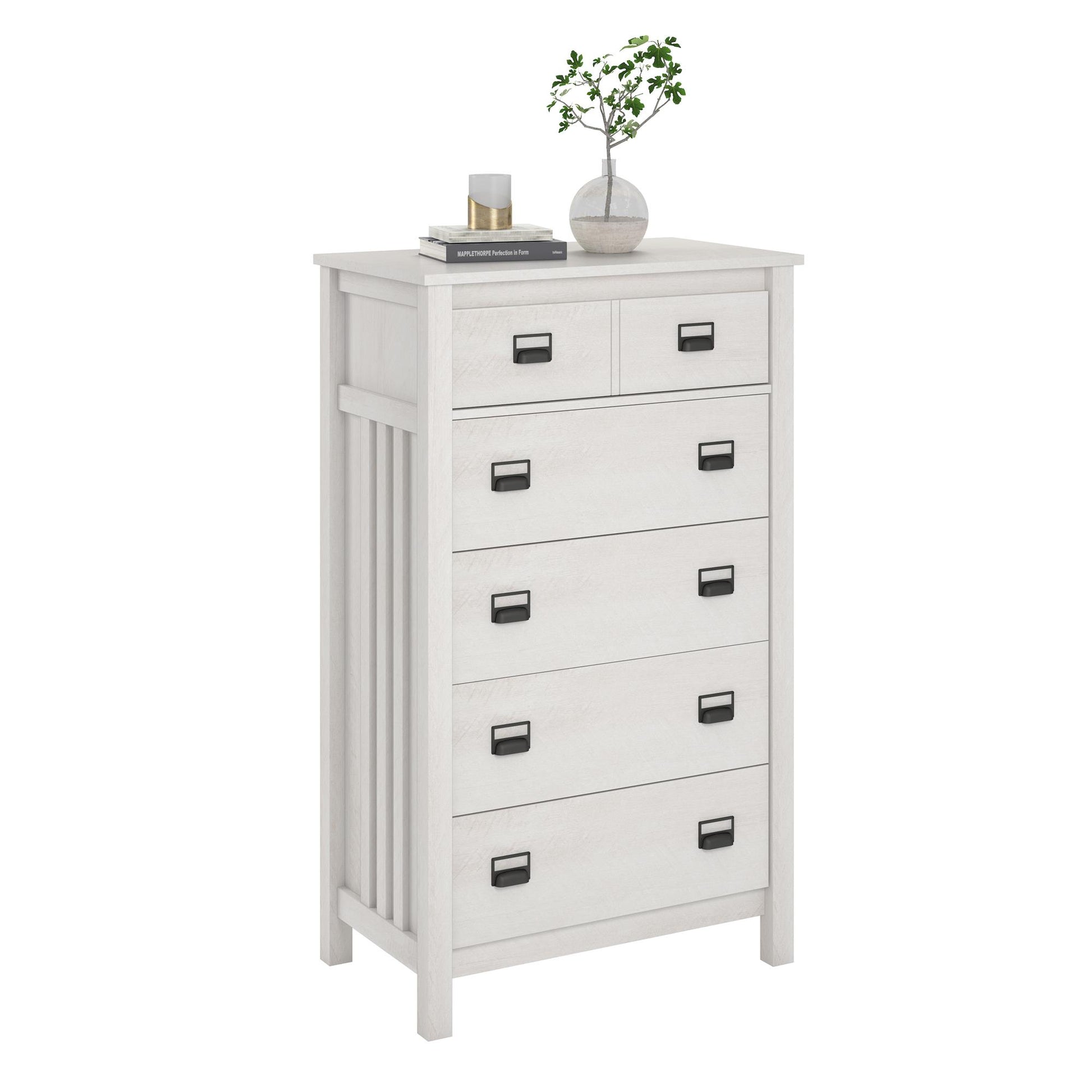 Adams 5 Drawer Dresser, Ivory Oak - Ivory Oak