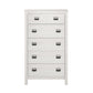 Adams 5 Drawer Dresser, Ivory Oak - Ivory Oak