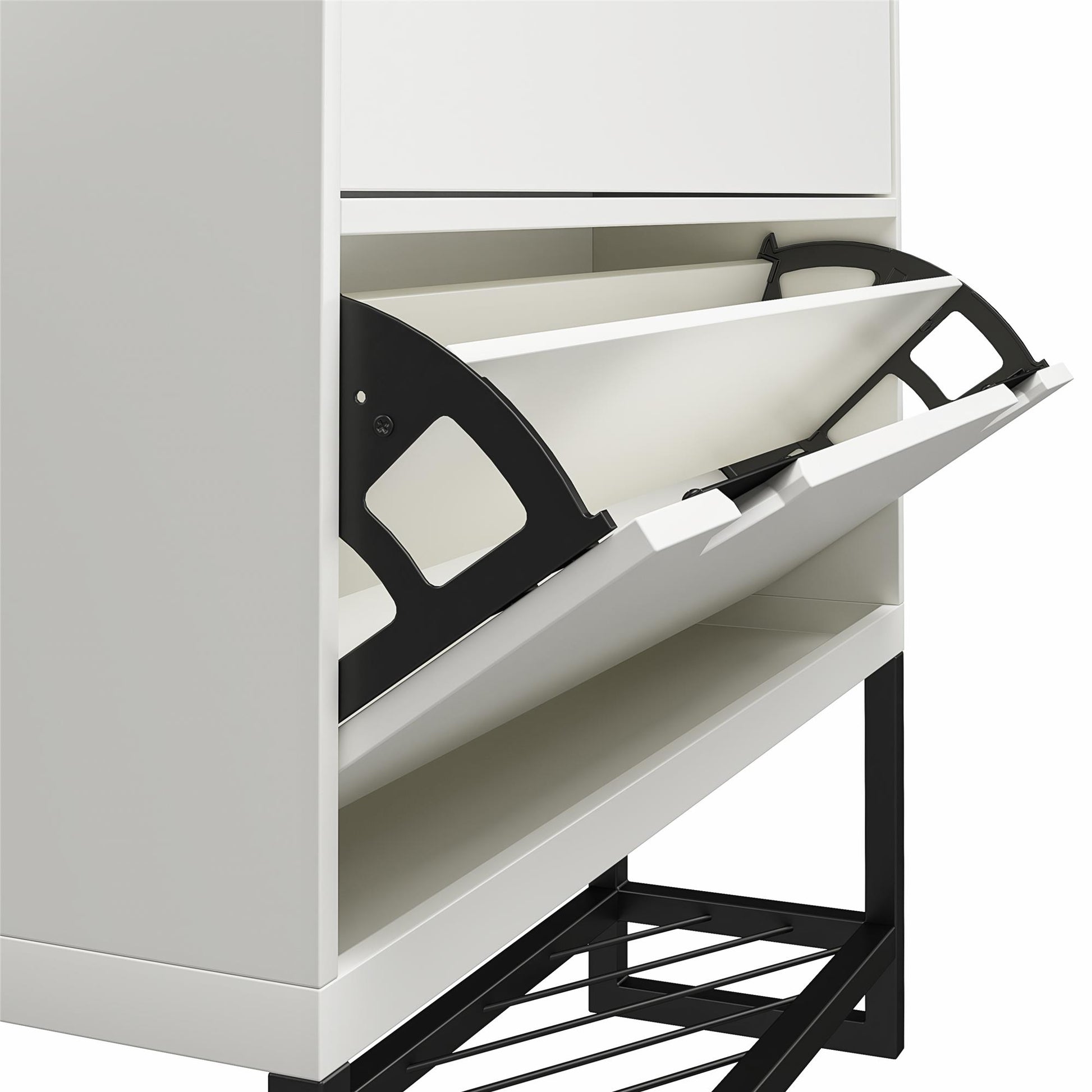 CosmoLiving by Cosmopolitan Brielle Entryway Shoe Storage, White - White