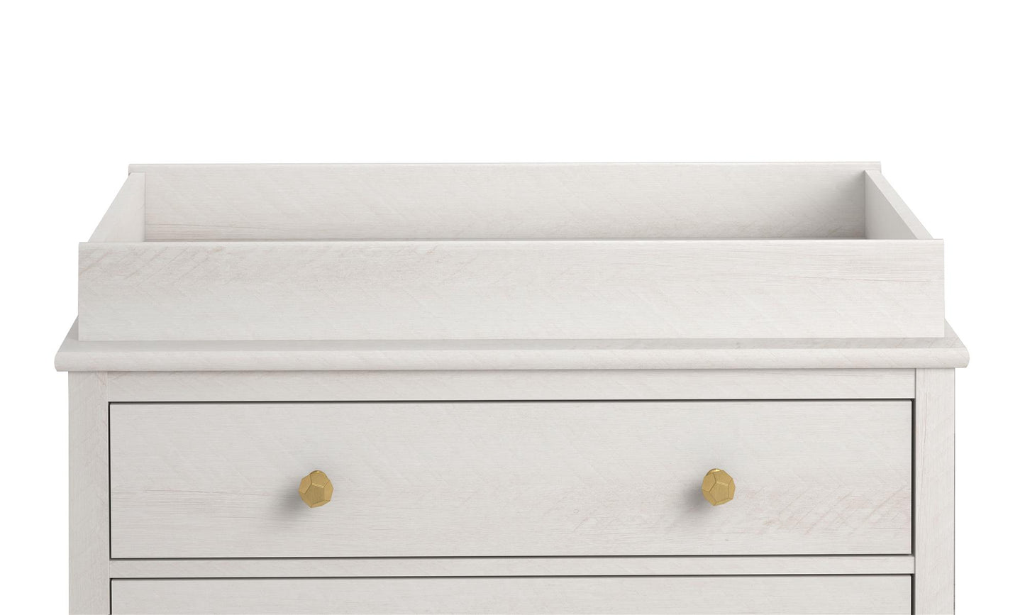 Poppy Changing Table Topper for Nursery Dresser - Ivory Oak