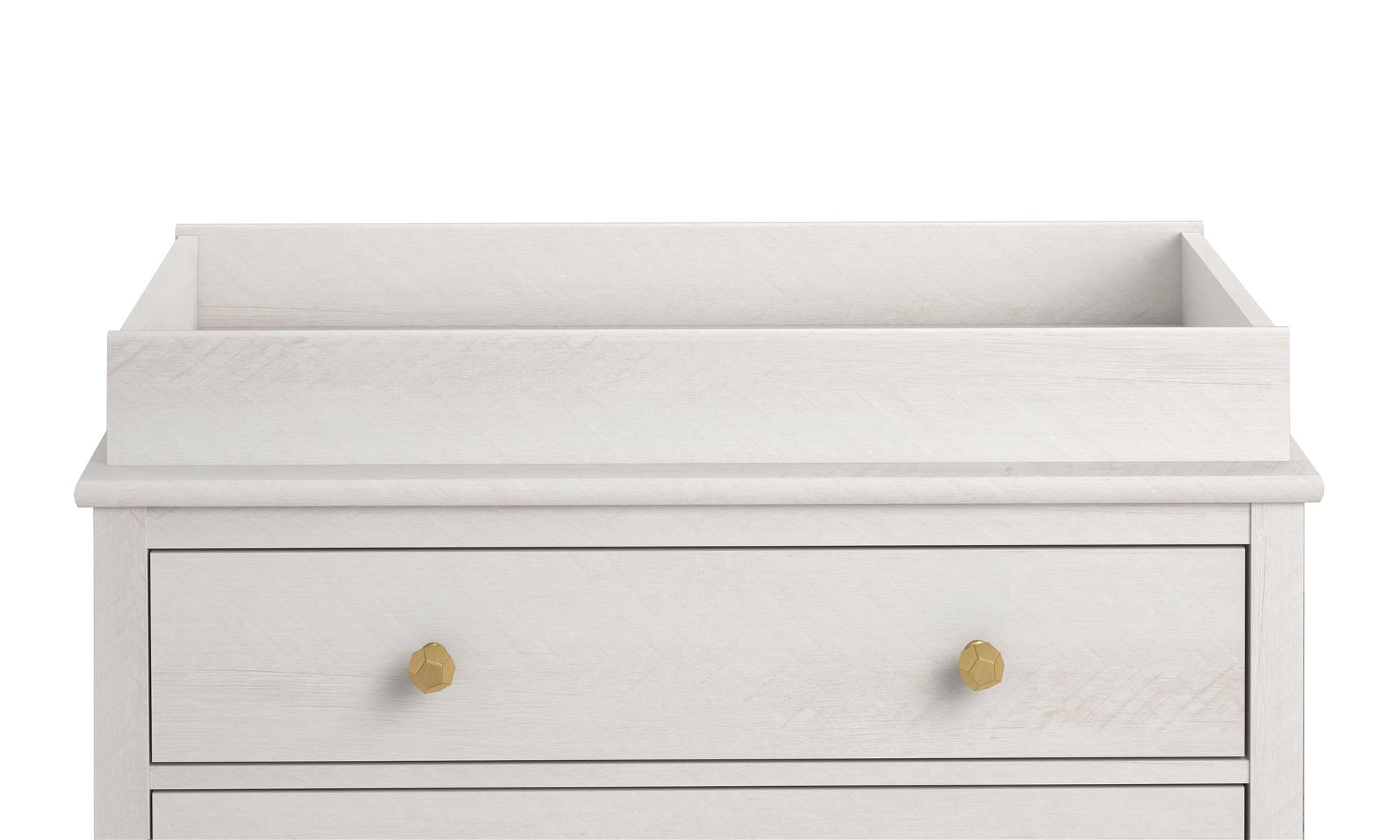 Poppy Changing Table Topper for Nursery Dresser - Ivory Oak