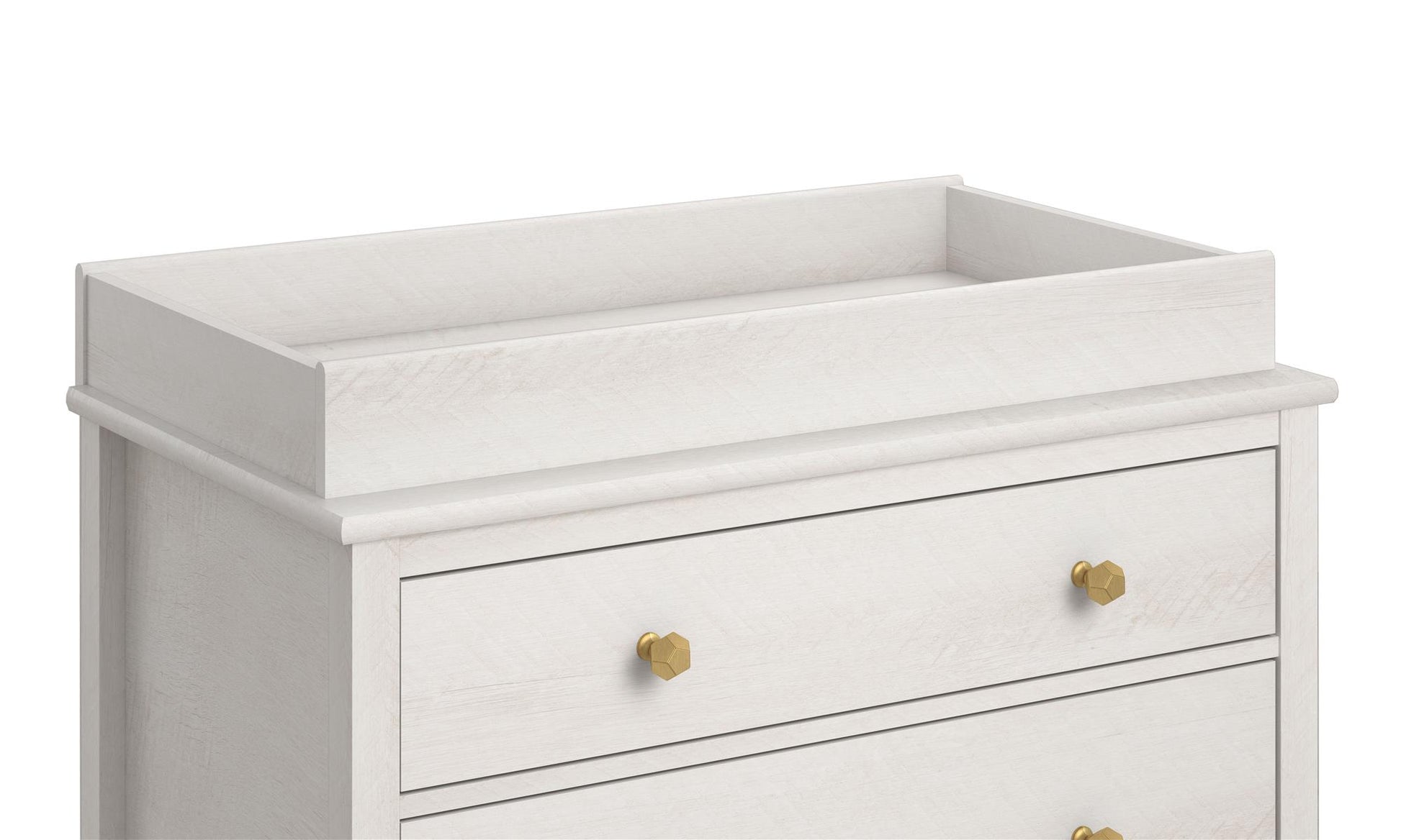 Poppy Changing Table Topper for Nursery Dresser - Ivory Oak